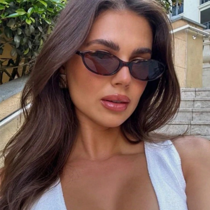 Retro Oval Frame Sunglasses Fa - Women'S Fashion Eyeglass Frames avaliação e preço