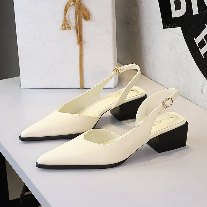 Pointed Toe Back Tripod Strap  - Women Fashion Simple avaliação e preço