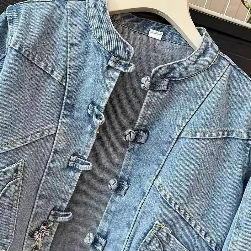 2025 Spring Autumn New Fashion - Women Fashion Jeans Top avaliação e preço