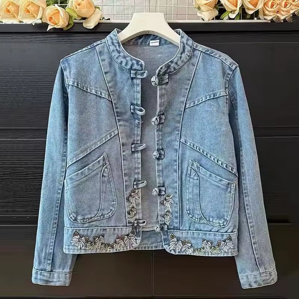 2025 Spring Autumn New Fashion - Women Fashion Jeans Top avaliação e preço