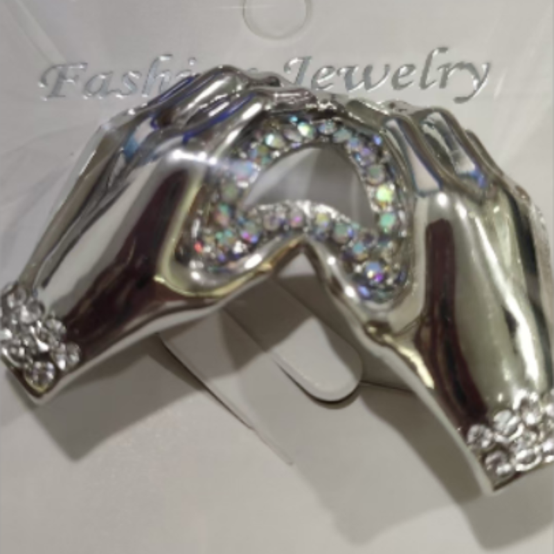 Chic Simple Rhinestone Love He - Women Fashion Pose avaliação e preço