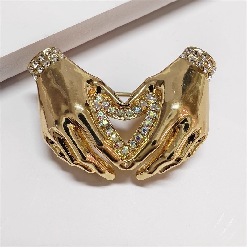 Chic Simple Rhinestone Love He - Women Fashion Pose avaliação e preço