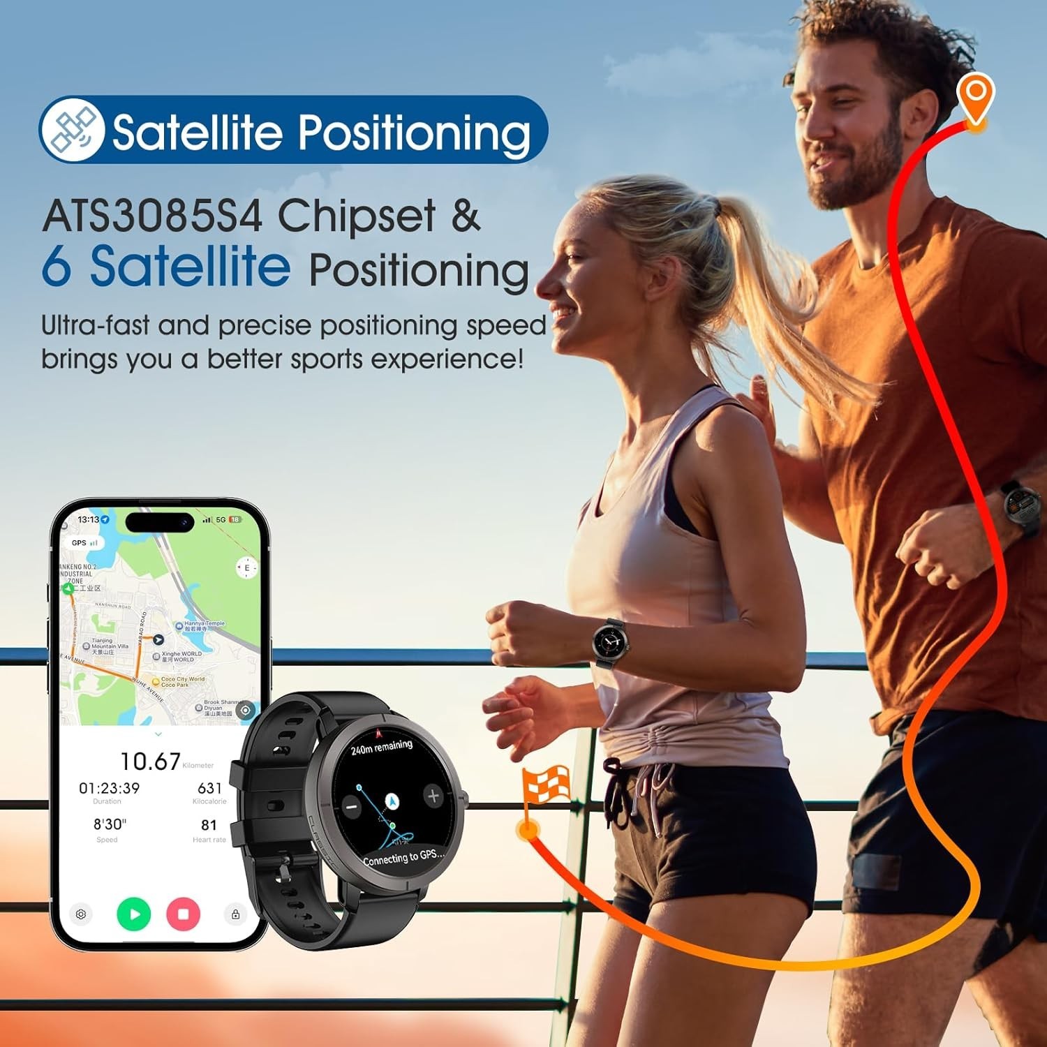 MoriTech GPS Smart Watch AMOLE - Women'S Fashion Retailers avaliação e preço