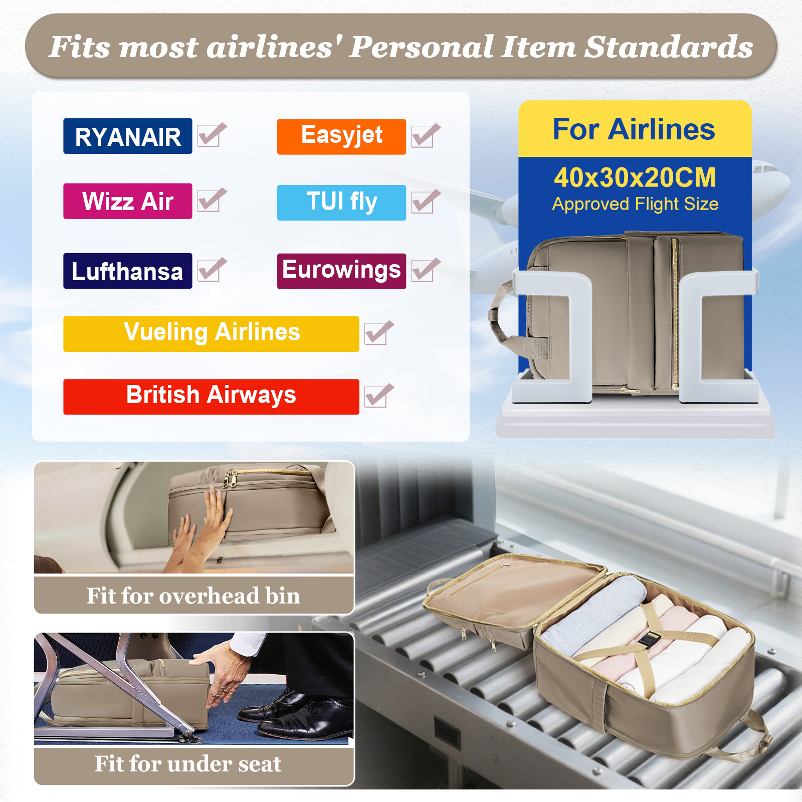 Ryanair 40x30x20 Travel Backpa - Women'S Fashion Trends avaliação e preço