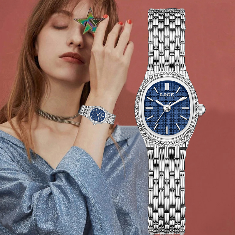 LIGE Fashion Luxury Quartz Wom - Women Fashion Simple avaliação e preço