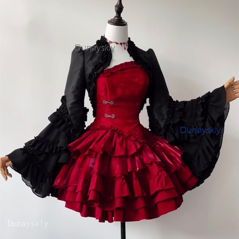 Gothic Party Vampire Lolita Ou - Puff Sleeve Blouse avaliação e preço