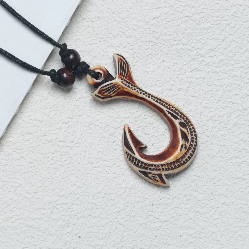 NZ Maori Fish Hook Charm Neckl - Women Fashion Nz avaliação e preço