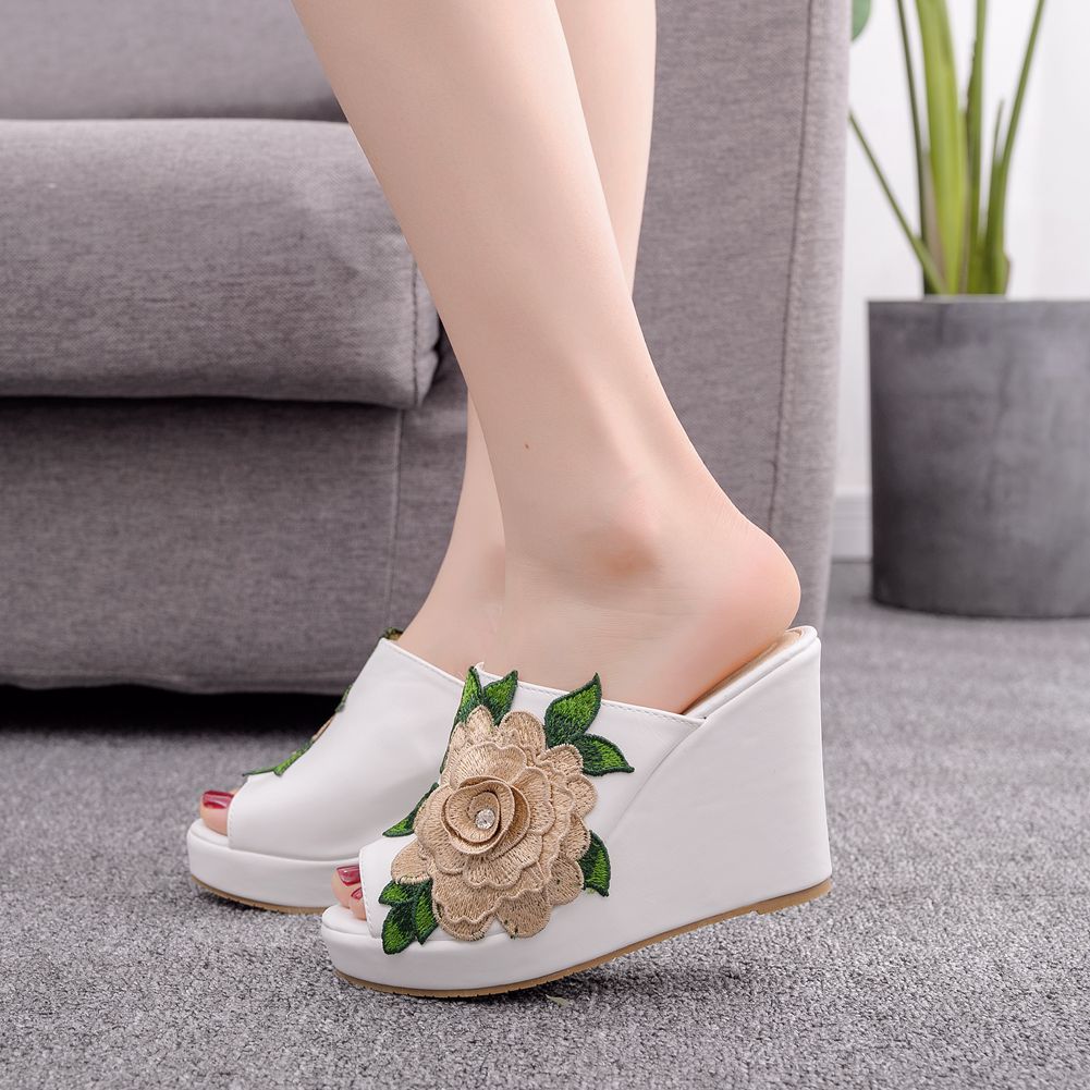 Womens Flower Open Toe Fashion - Women Queen Fashion avaliação e preço