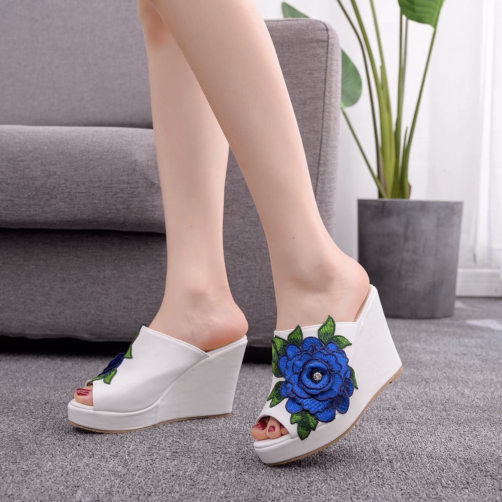 Womens Flower Open Toe Fashion - Women Queen Fashion avaliação e preço