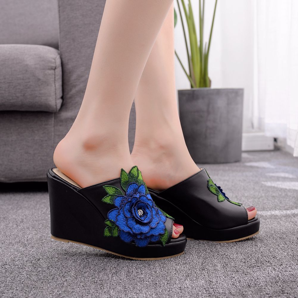 Womens Flower Open Toe Fashion - Women Queen Fashion avaliação e preço
