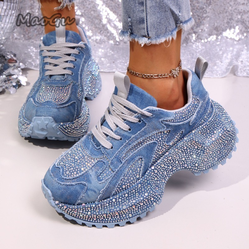 Fashion Rhinestone Women's Chu - Women'S Fashion Gym Shoes avaliação e preço