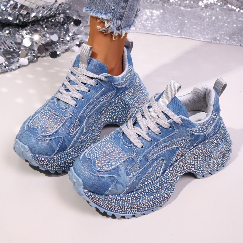 Fashion Rhinestone Women's Chu - Women'S Fashion Gym Shoes avaliação e preço
