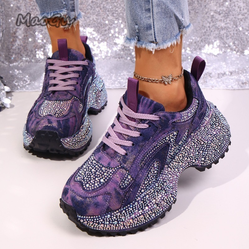 Fashion Rhinestone Women's Chu - Women'S Fashion Gym Shoes avaliação e preço