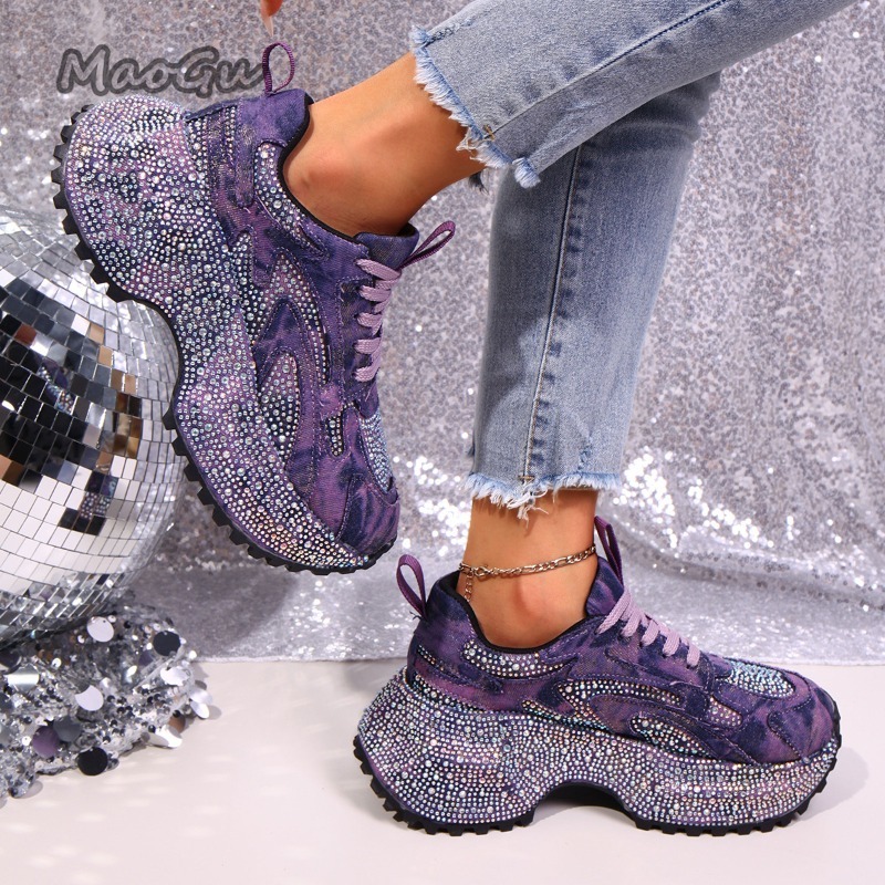 Fashion Rhinestone Women's Chu - Women'S Fashion Gym Shoes avaliação e preço