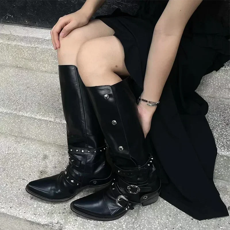 Fashion Women Punk Knee-High P - Women'S Fashion Trends avaliação e preço