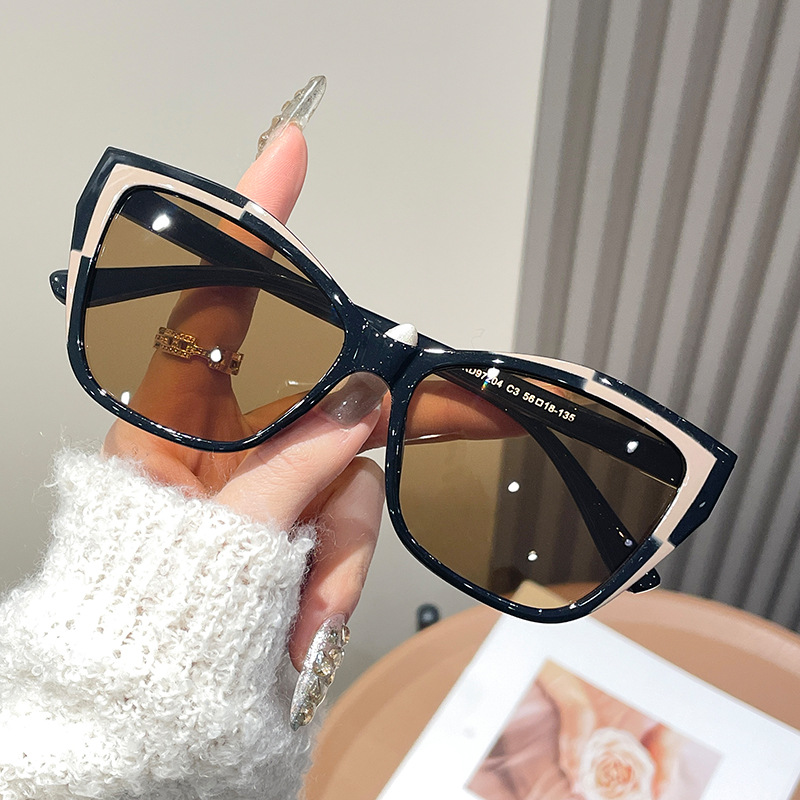 Women Color Block Cat Eye Eyeg - Women'S Fashion Eyeglass Frames avaliação e preço