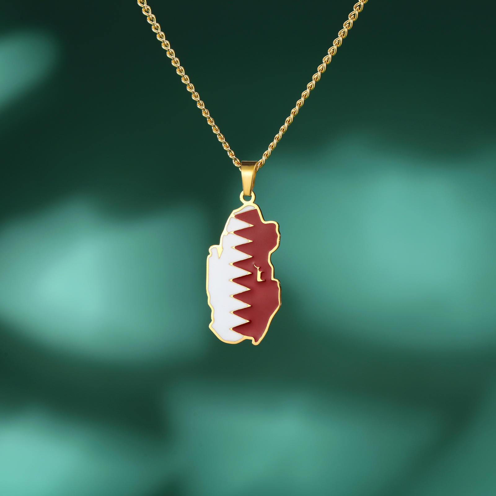 Qatar Map Necklace Qatari Flag - Women Fashion Qatar avaliação e preço