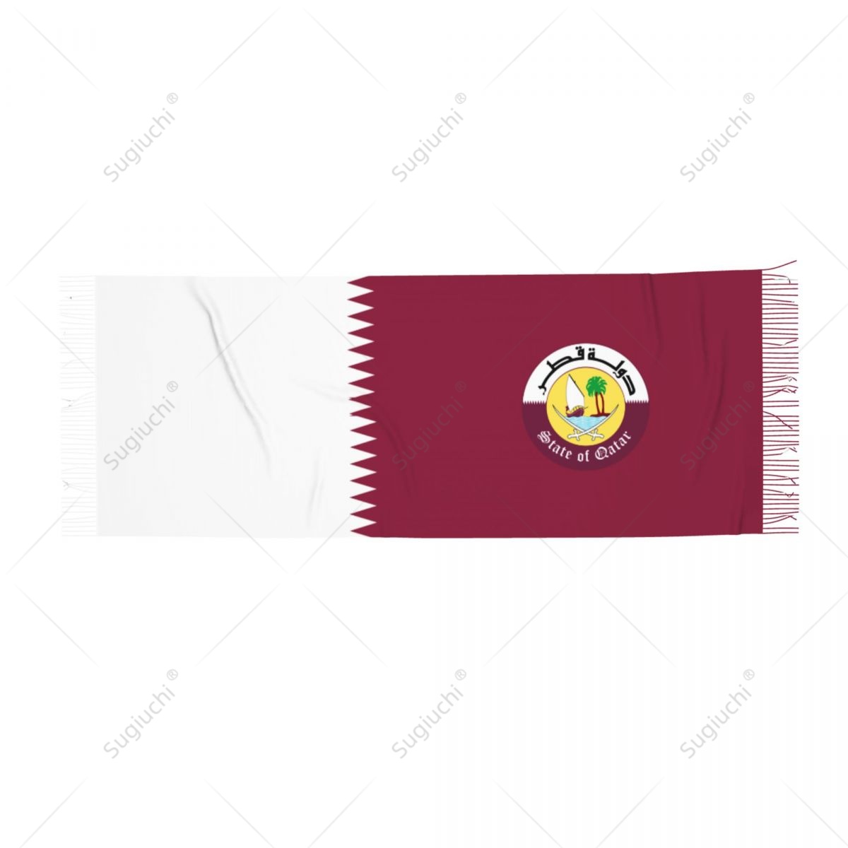 Qatar Emblem Flag Scarf Pashmi - Women Fashion Qatar avaliação e preço