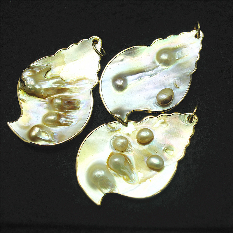 3PCS Nature Shell Pendants Mot - Women Fashion Nz avaliação e preço
