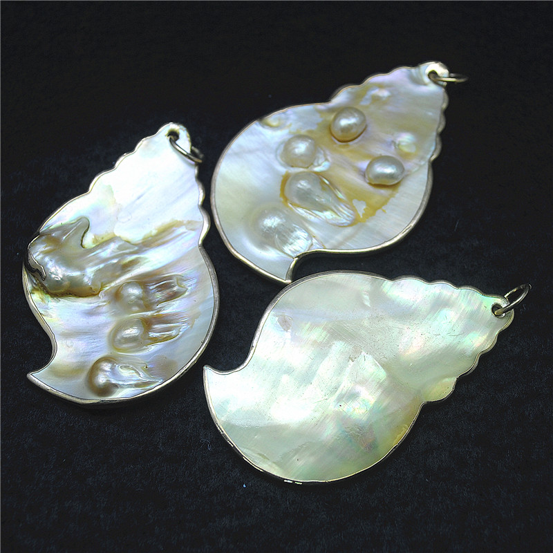 3PCS Nature Shell Pendants Mot - Women Fashion Nz avaliação e preço
