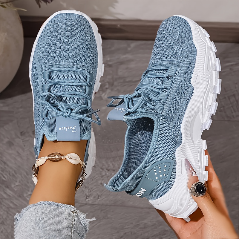 Breathable Knit Sneakers Fashi - Women'S Fashion Gym Shoes avaliação e preço