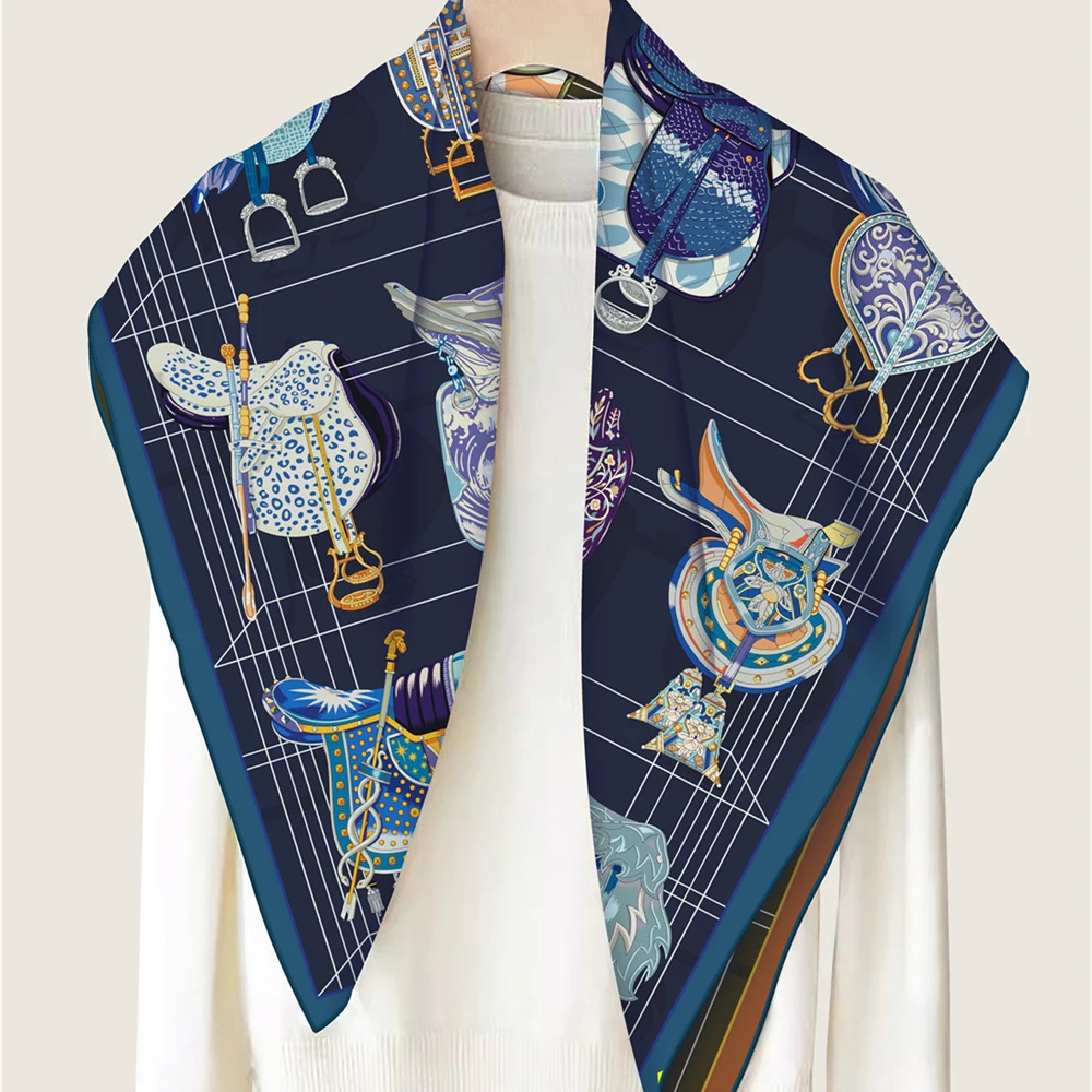 90CM Manual Curled Twill Silk  - Women'S Fashion Retailers avaliação e preço