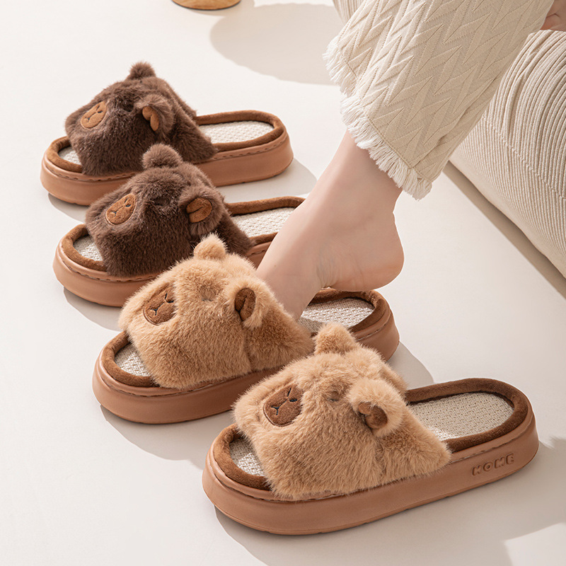 Hemp Cartoon Women's Slippers  - Women Fashion Ideas avaliação e preço