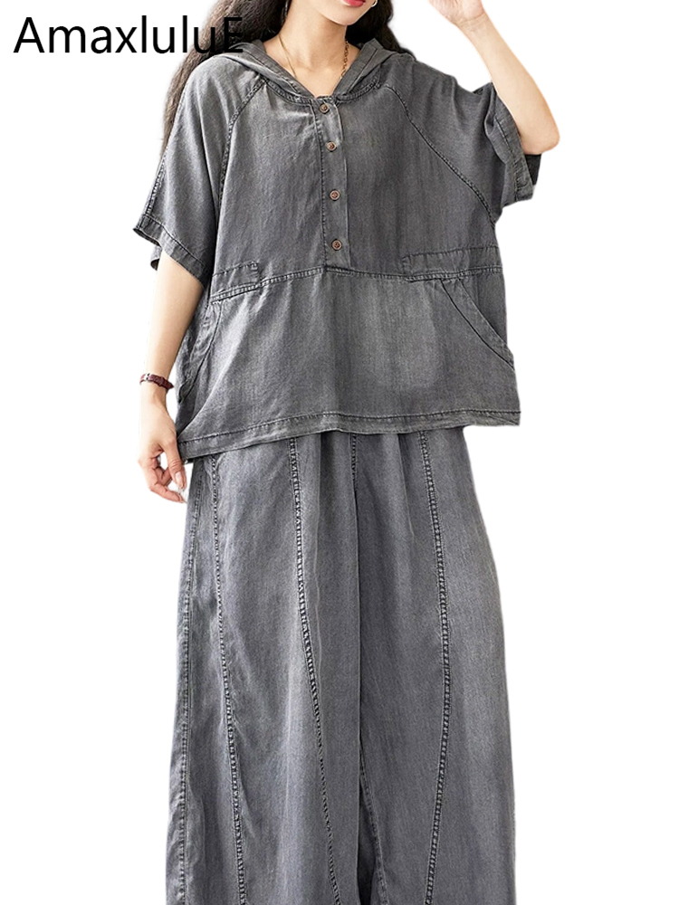 Amax LuluE Summer Hooded 2 Pie - Women Fashion Jeans Top avaliação e preço