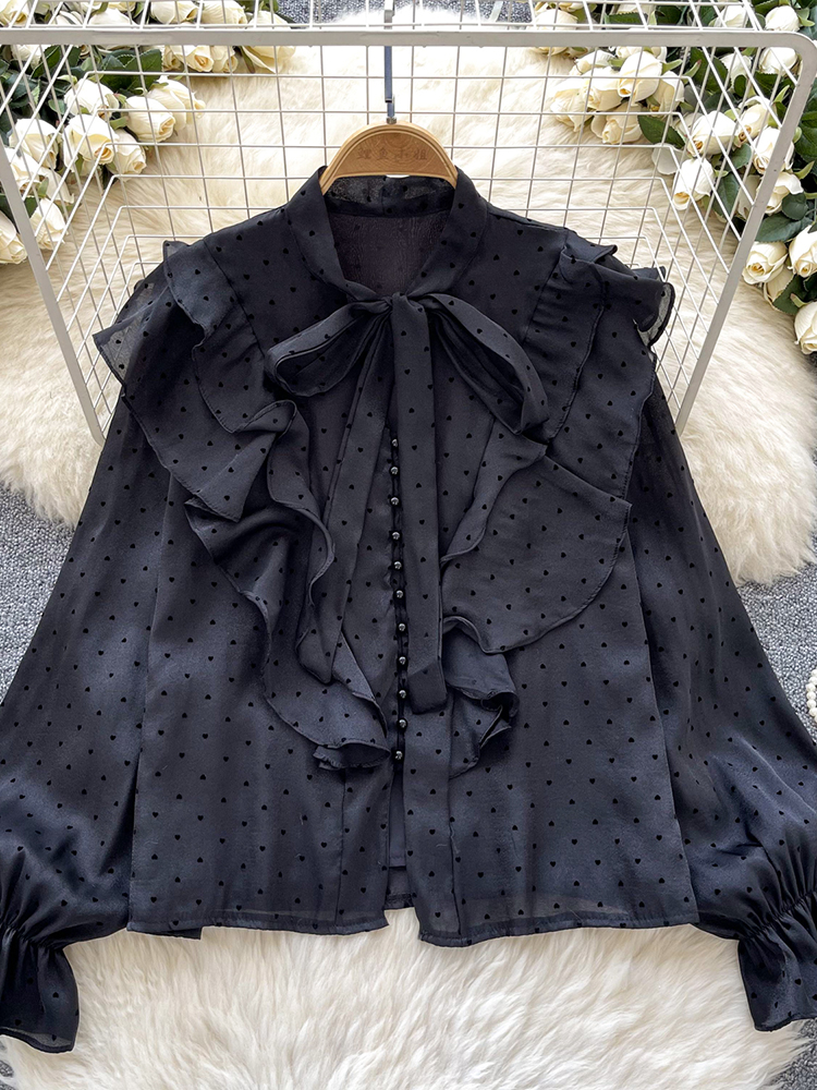 Women's Lightweight Chiffon Bl - Puff Sleeve Blouse avaliação e preço