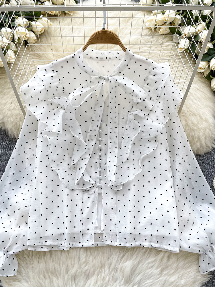 Women's Lightweight Chiffon Bl - Puff Sleeve Blouse avaliação e preço