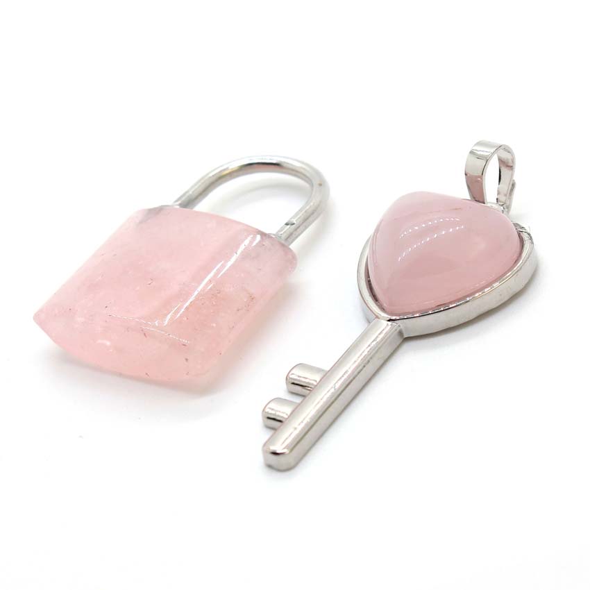 Natural Crystal Couple Lock Ne - Women Fashion Pose avaliação e preço