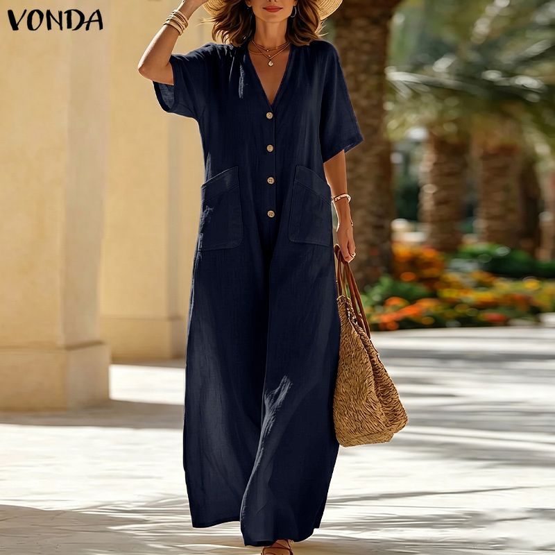 Plus Size VONDA 2026 Women Jum - Women'S Fashion Overalls avaliação e preço