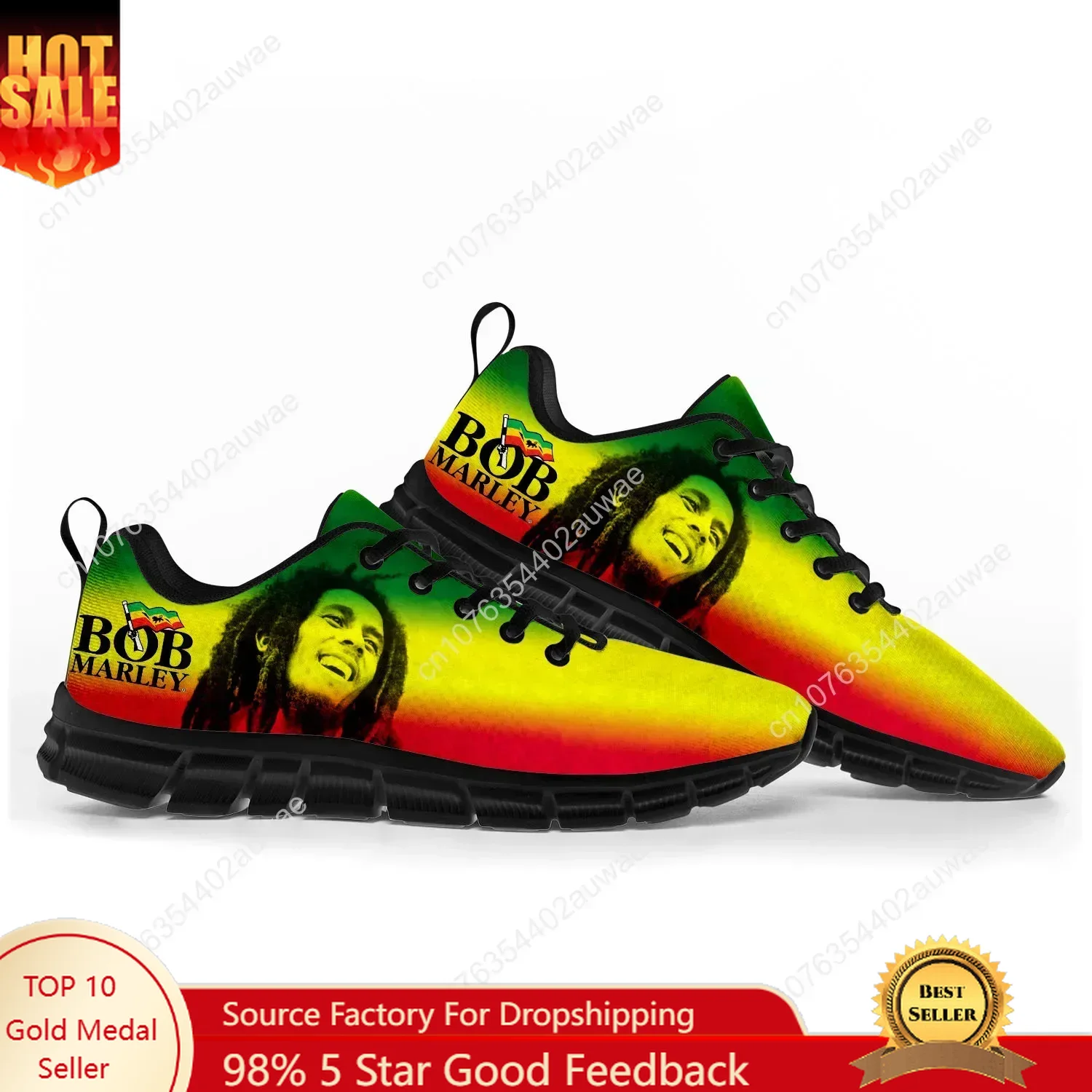Bob Marley Reggae Rasta Music  - Women'S Fashion Gym Shoes avaliação e preço
