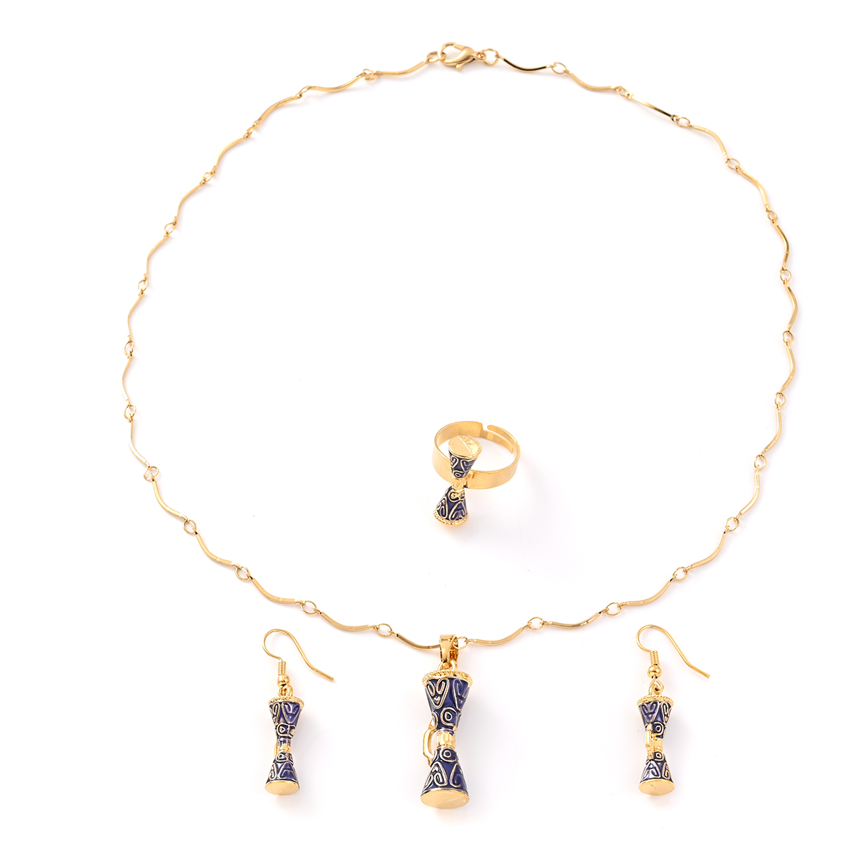 Stylish Blue Drum Pendant Neck - Women Fashion Png avaliação e preço