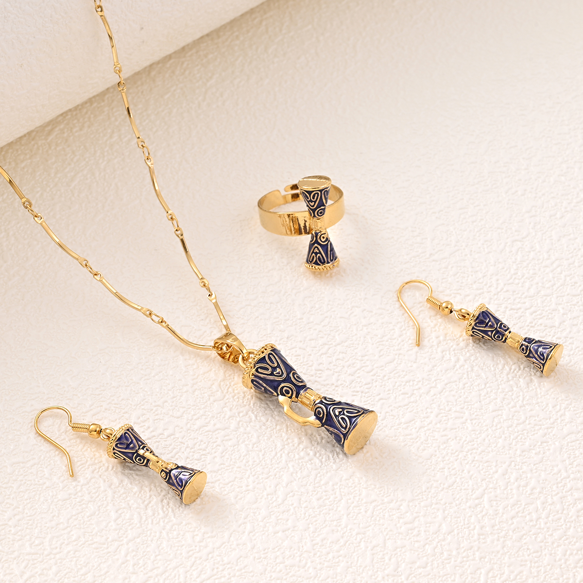 Stylish Blue Drum Pendant Neck - Women Fashion Png avaliação e preço