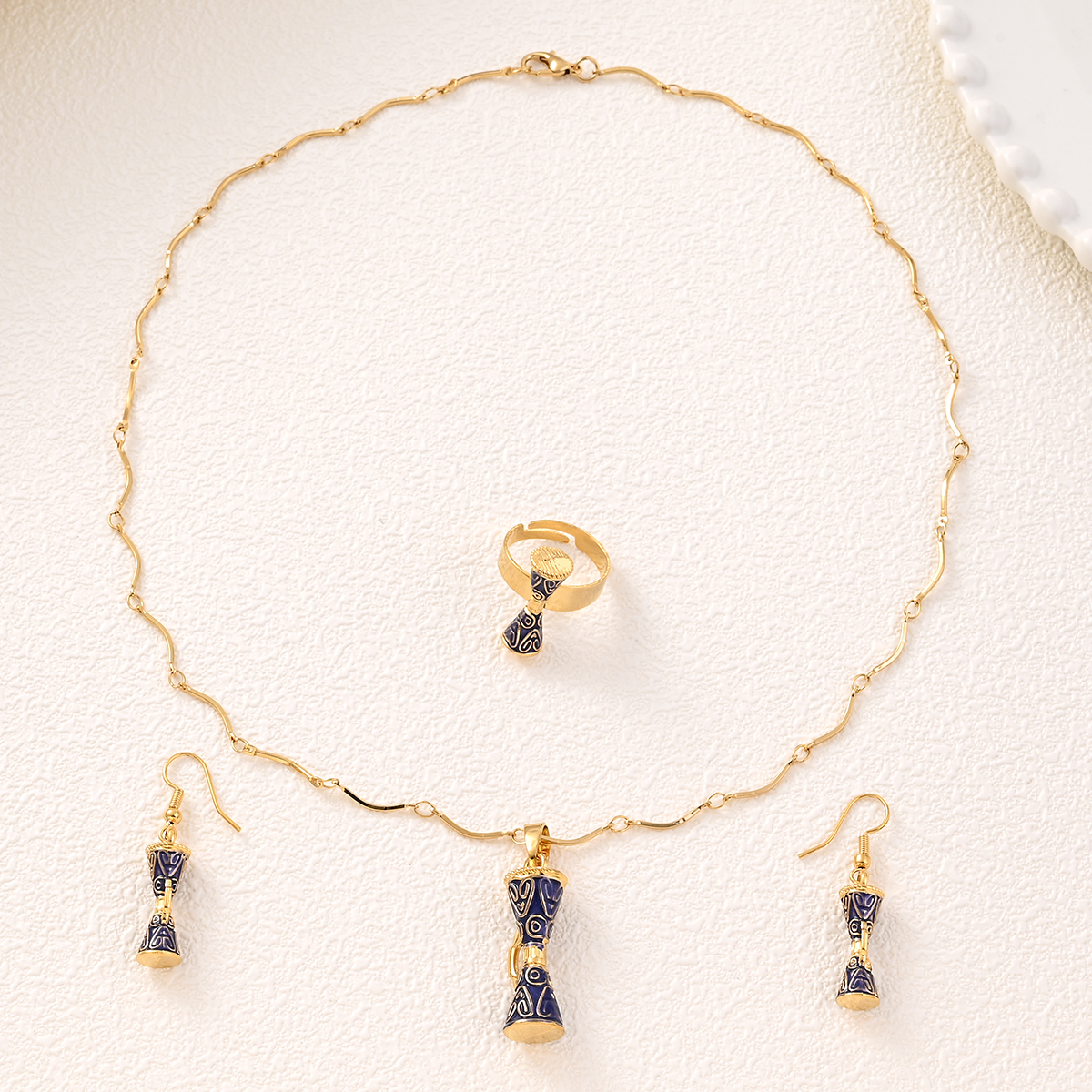 Stylish Blue Drum Pendant Neck - Women Fashion Png avaliação e preço