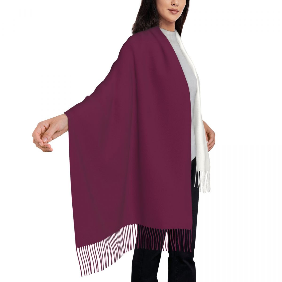 Qatar Flag Women's Tassel Shaw - Women Fashion Qatar avaliação e preço