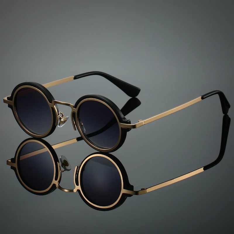New Retro Metal Round Frame Su - Women'S Fashion Eyeglass Frames avaliação e preço
