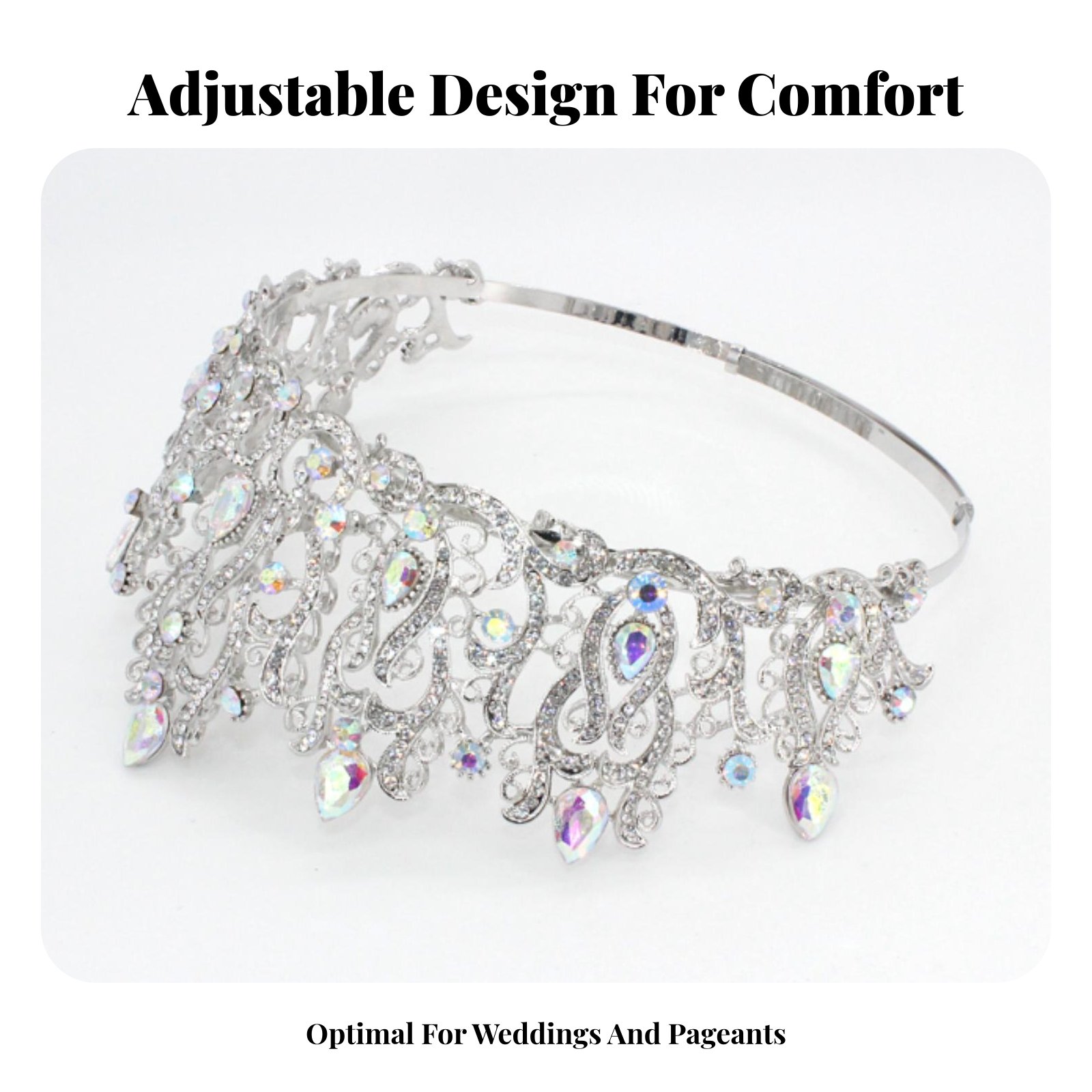 Crystal Pageant Crown Encruste - Women Queen Fashion avaliação e preço