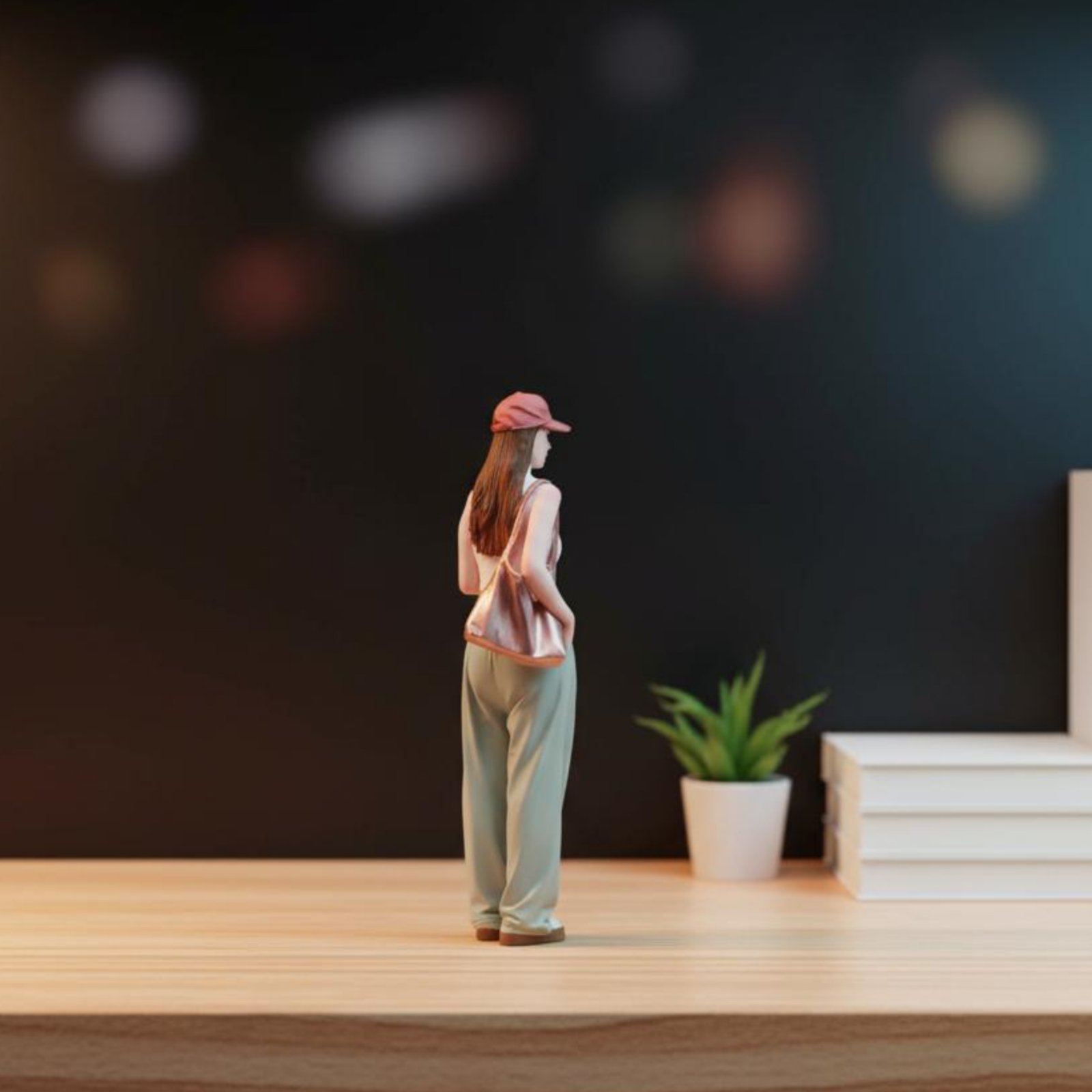 Girl Figure Holding Coffee Col - Women Fashion Pose avaliação e preço