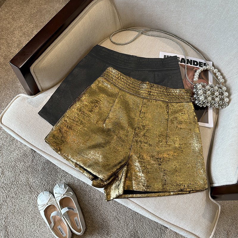 Gilding Fabric Loose Shorts Wo - Women'S Fashion Gilded Age avaliação e preço
