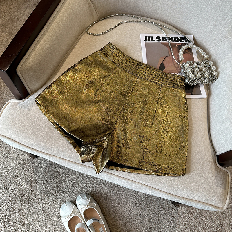 Gilding Fabric Loose Shorts Wo - Women'S Fashion Gilded Age avaliação e preço