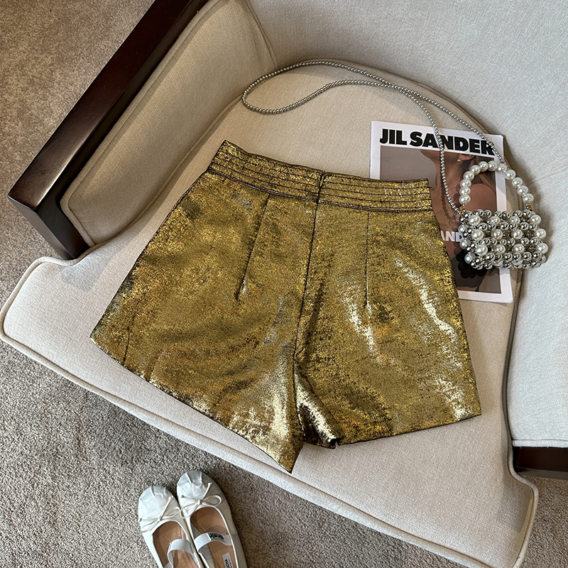 Gilding Fabric Loose Shorts Wo - Women'S Fashion Gilded Age avaliação e preço