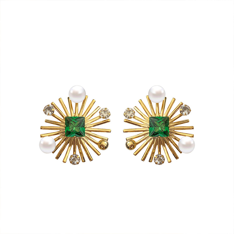 Sunflower Crystal Stud Earring - Women Fashion Nz avaliação e preço
