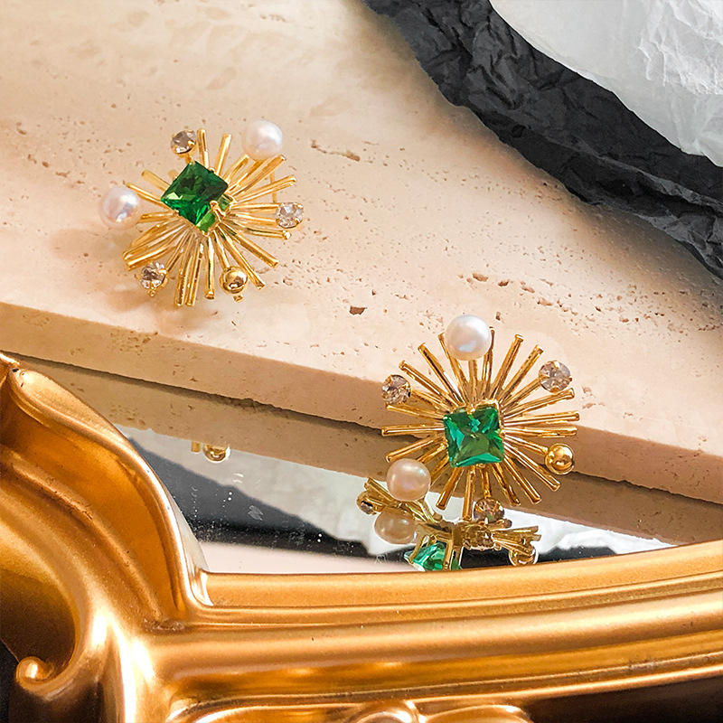 Sunflower Crystal Stud Earring - Women Fashion Nz avaliação e preço