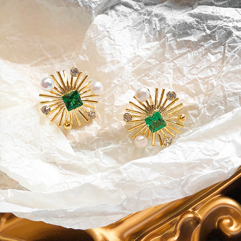Sunflower Crystal Stud Earring - Women Fashion Nz avaliação e preço