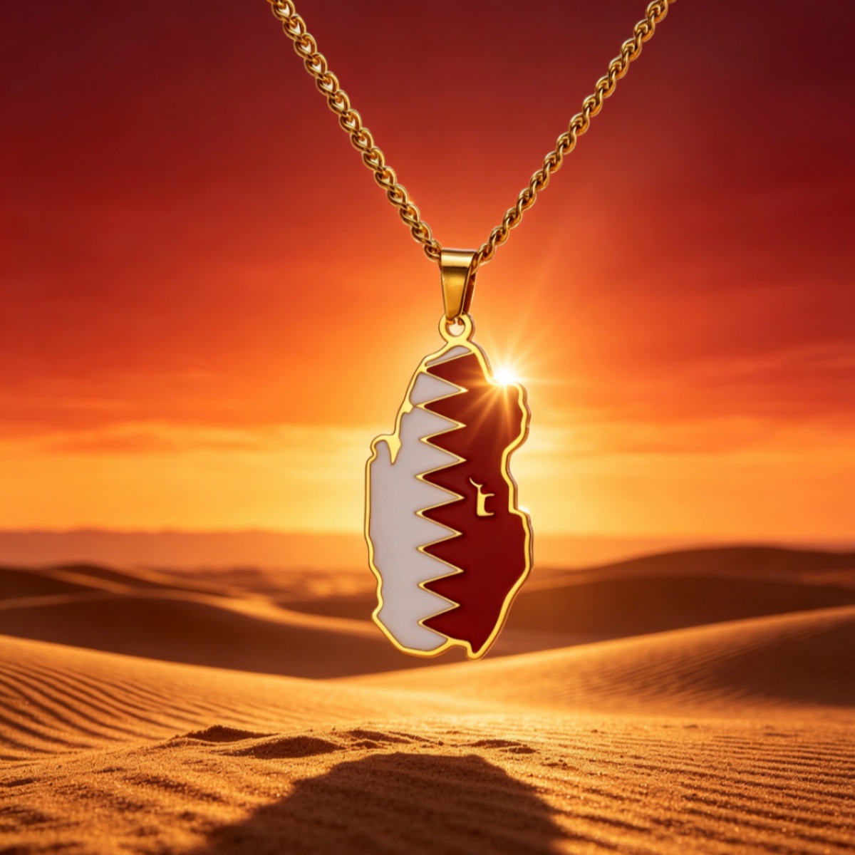 Drip Oil Qatar Map Necklace Fo - Women Fashion Qatar avaliação e preço