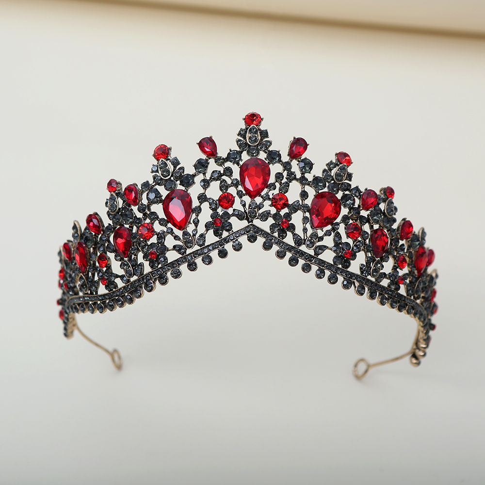 Dark Ruby Black Diamond Crown  - Women Queen Fashion avaliação e preço