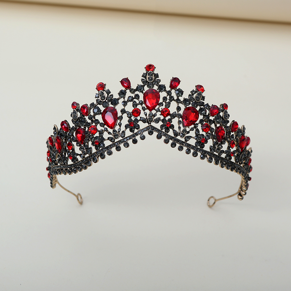 Dark Ruby Black Diamond Crown  - Women Queen Fashion avaliação e preço