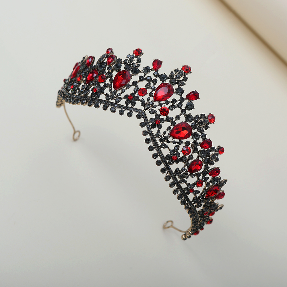 Dark Ruby Black Diamond Crown  - Women Queen Fashion avaliação e preço